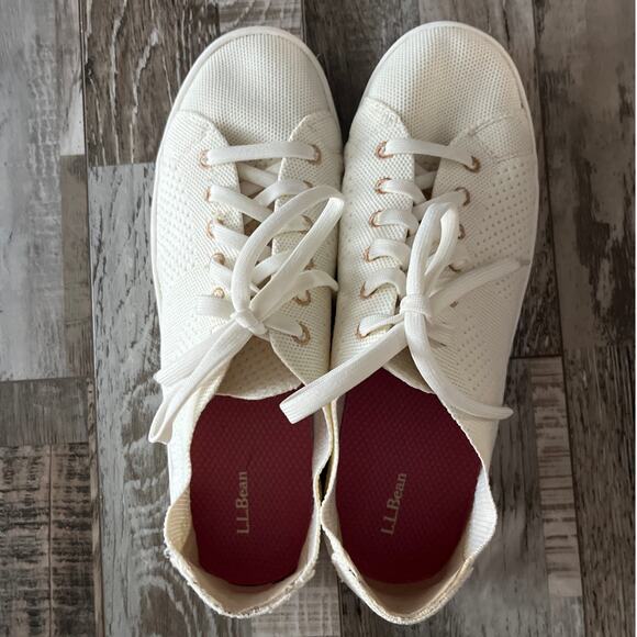 L.L. Bean Eco Bay Soft Knit Sneaker Size 10 Lace Up Machine Washable Athleisure - Picture 5 of 9